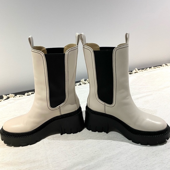 Coach Cream and Black Ankle Boots - Picture 6 of 11